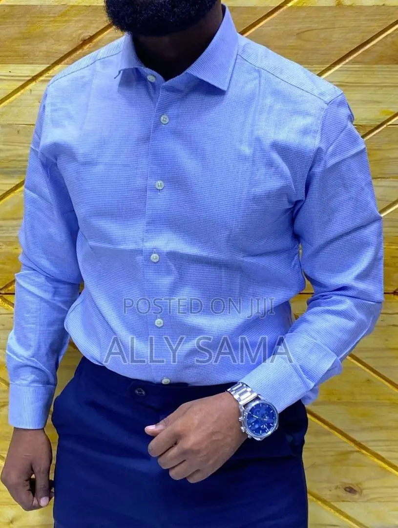 Mens Shirt Lightblue Cotton
