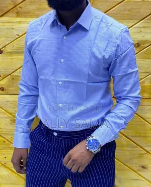 Mens Shirt Lightblue Cotton