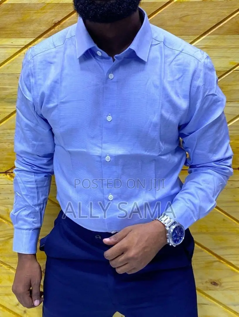 Mens Shirt Lightblue Cotton