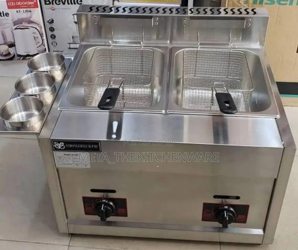 Generic Commercial Gas Double Deep Fryer 12l