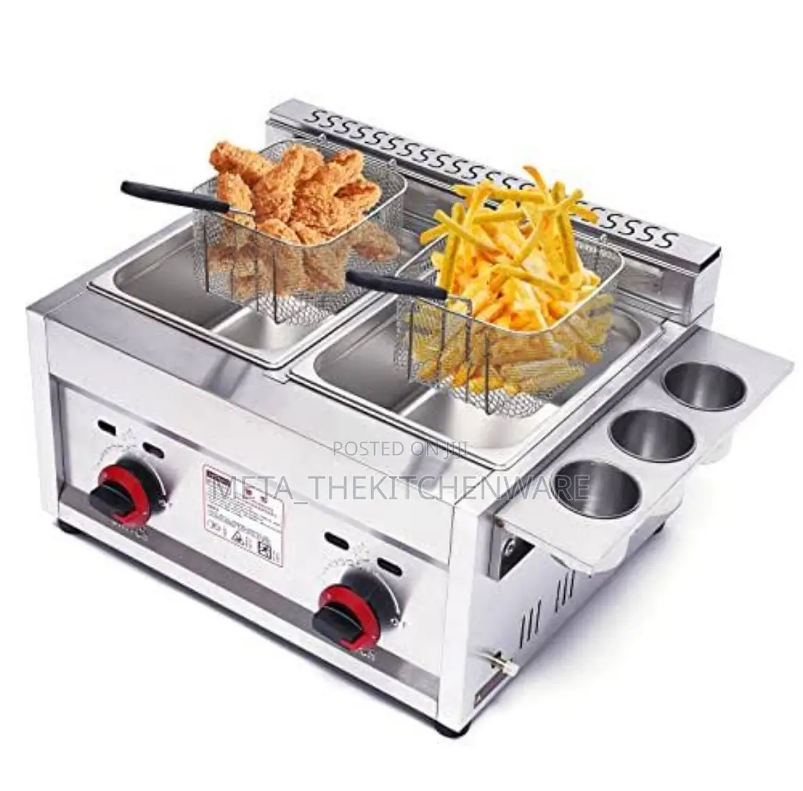 Generic Commercial Gas Double Deep Fryer 12l