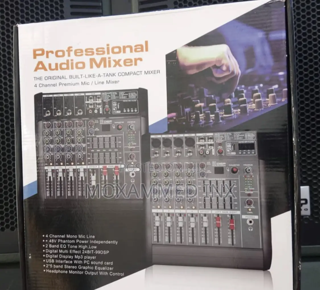 Professional Audio Mixer 4channels