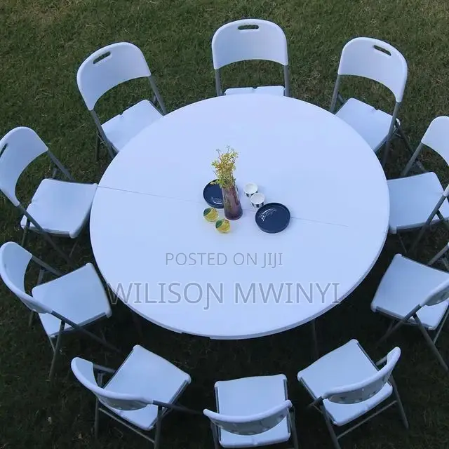 Round Folding Table+10 Chairs
