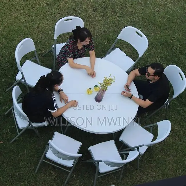 Round Folding Table+10 Chairs