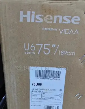 Hisense 75" U6K Smart Uled TV 75U6K