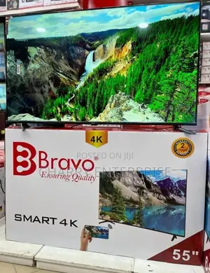 *Bravo Smart Tv 55” Inch FRAMELESS With Screen Share