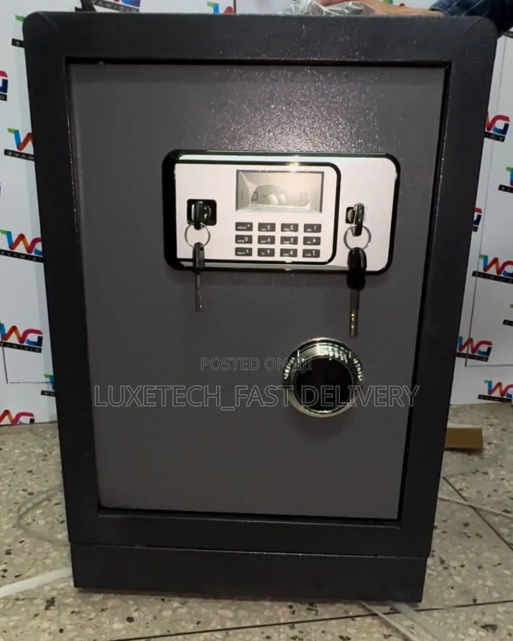 Digital Cash Box 50kg Dual Locking System Safebox Fireproof