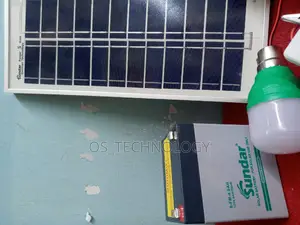 Full Set Solar Panel 5W,Batter 12V 4ah Na Taa Mbili