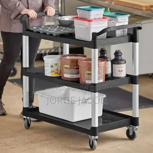 Photo - Medical and Bakery Stainless Steel 3 Layers Trolley