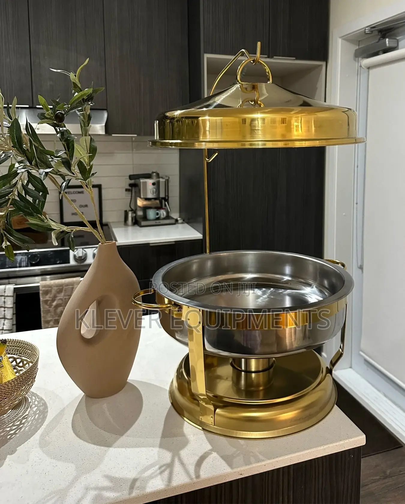 Hanging Hook Gold Chafing Dish 9litres