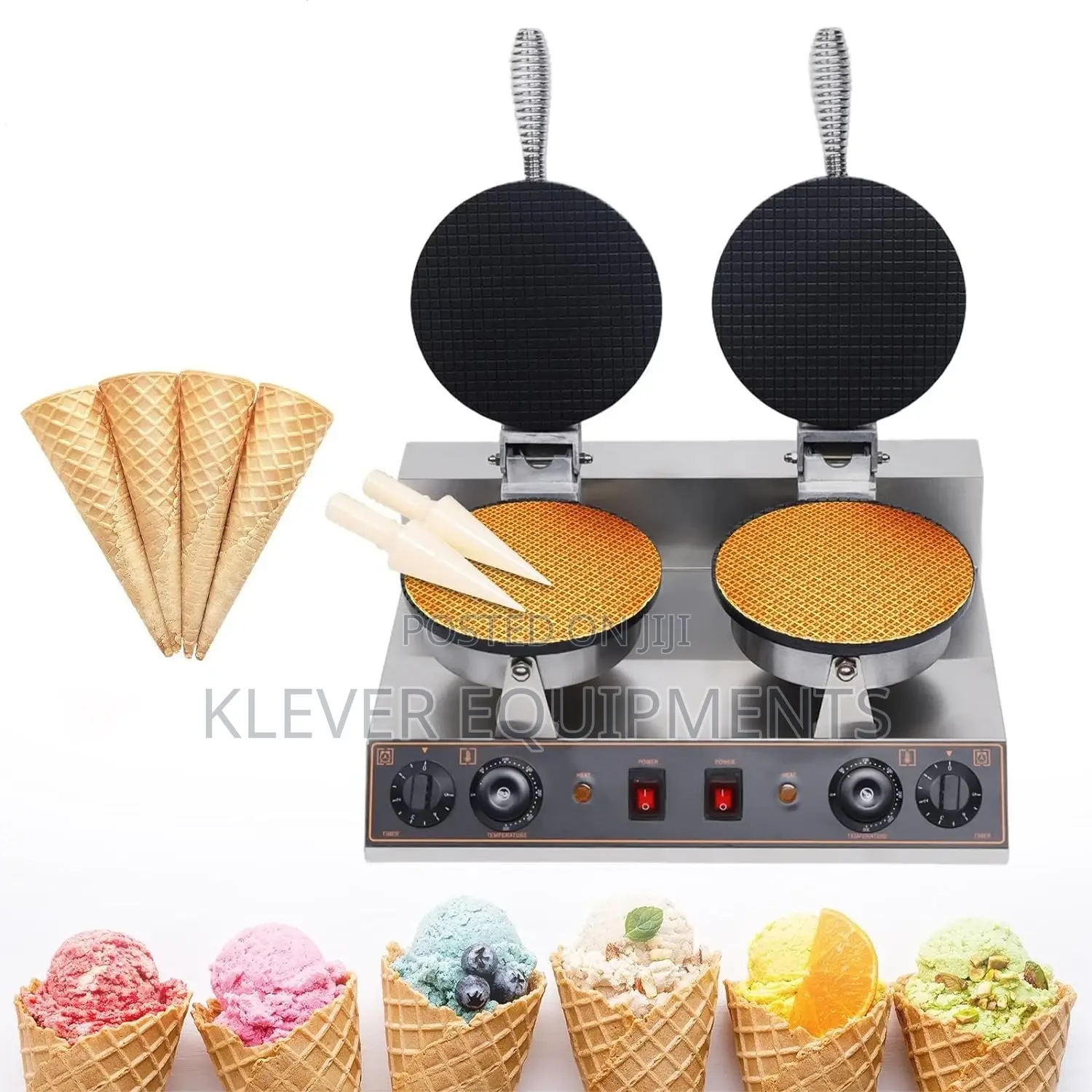 Double Head Commercial Cone Waffle Maker