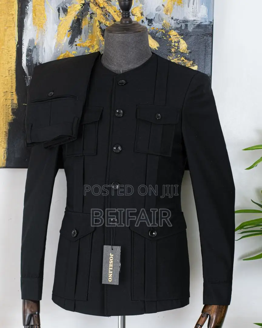 Kaunda Suits Round Collar | Suti Za Kiume | Kola Ya Duara
