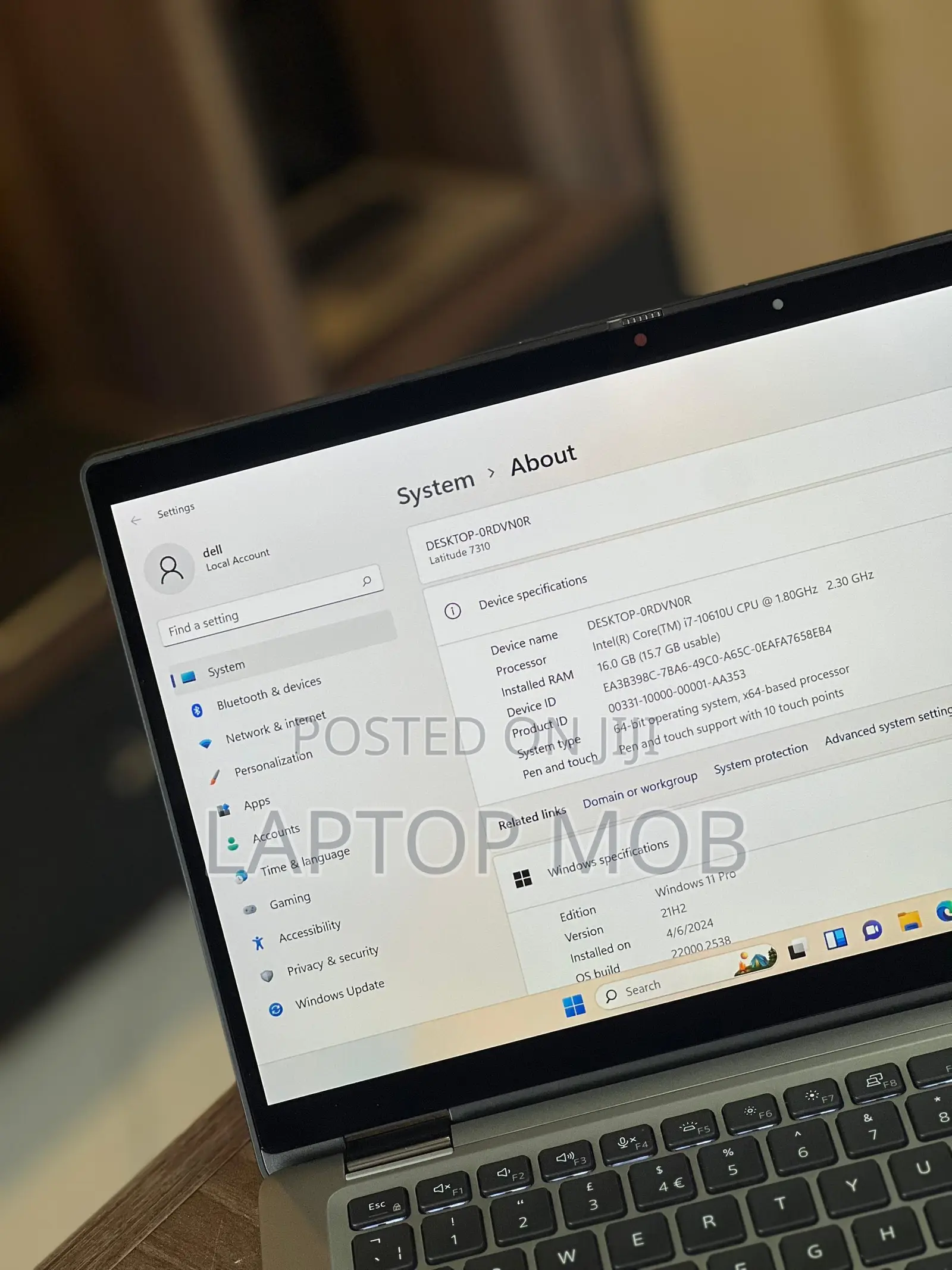 Laptop Dell Latitude 7300 16GB Intel Core I7 HDD+SSD 512GB