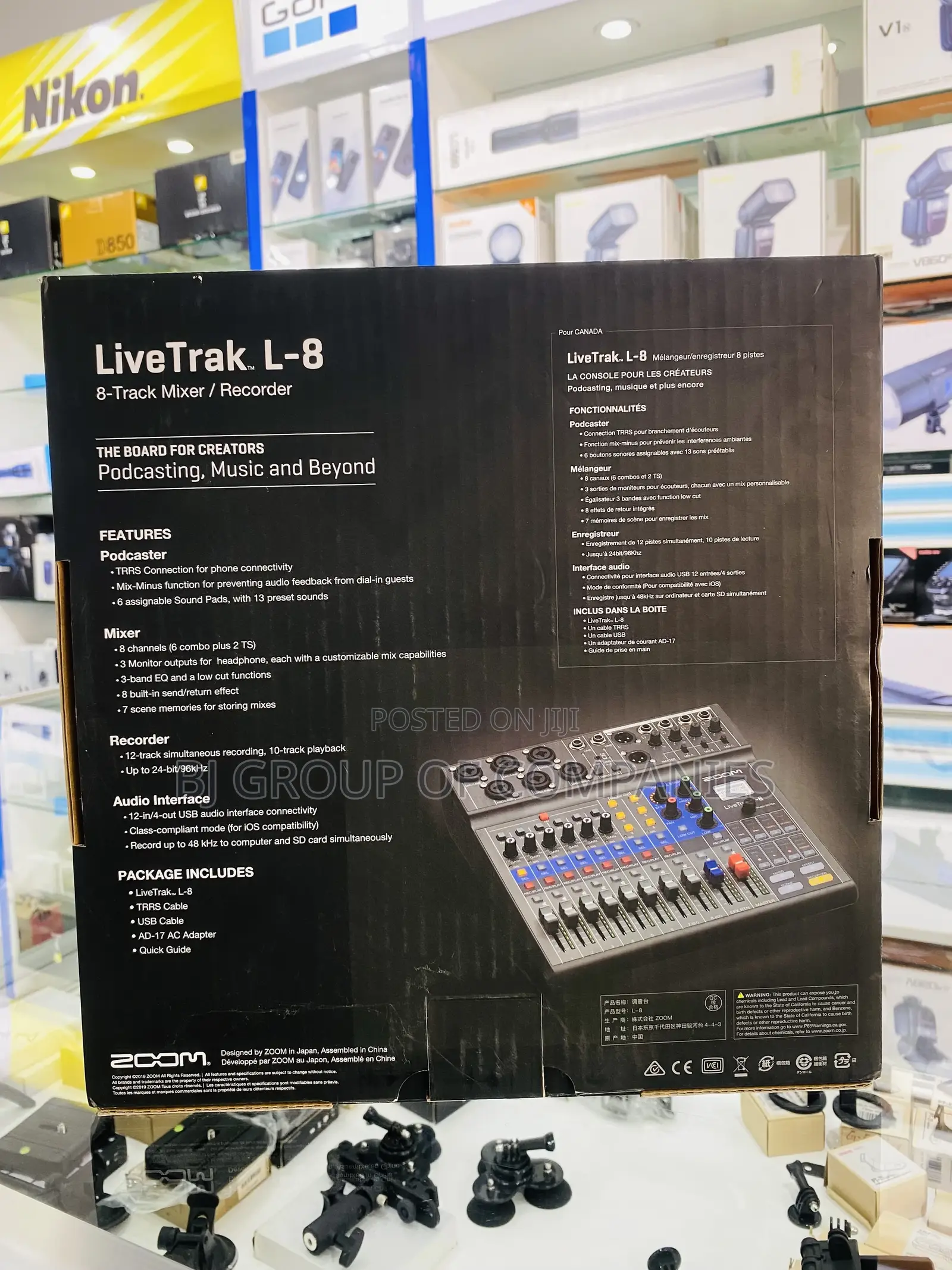 Zoom Livetrak L-8 Portable 8-Channel Digital Mixer Recorder