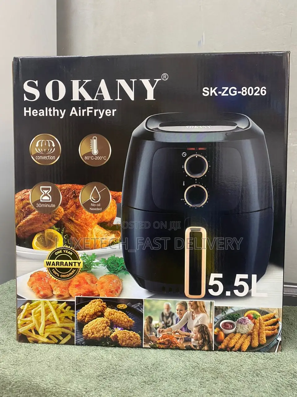 Sokany Digital Air Fryer 5.5 Litres High Quality Product