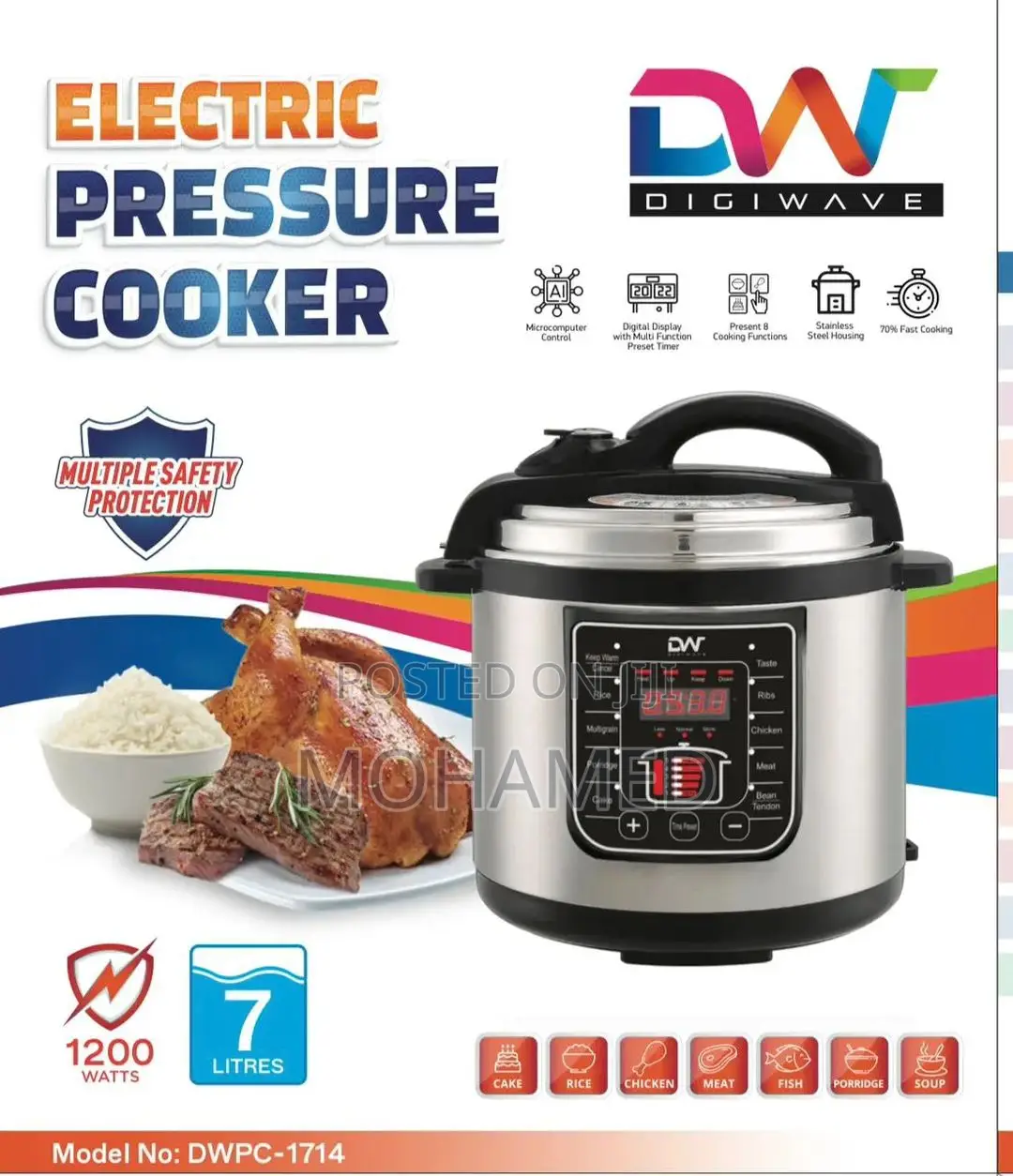 Dw Pressure Cooker 7 Liters