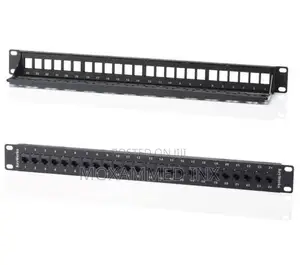 24 Port CAT6A UTP Patch Panel 1U, Black