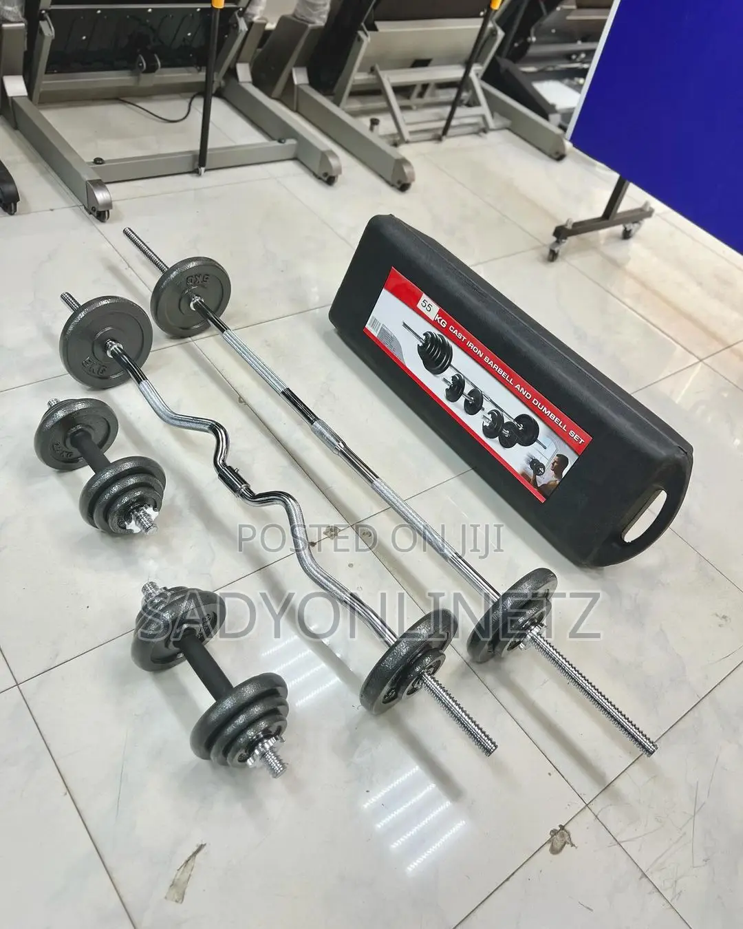 55kg Chrome Dumbbell/Barbell