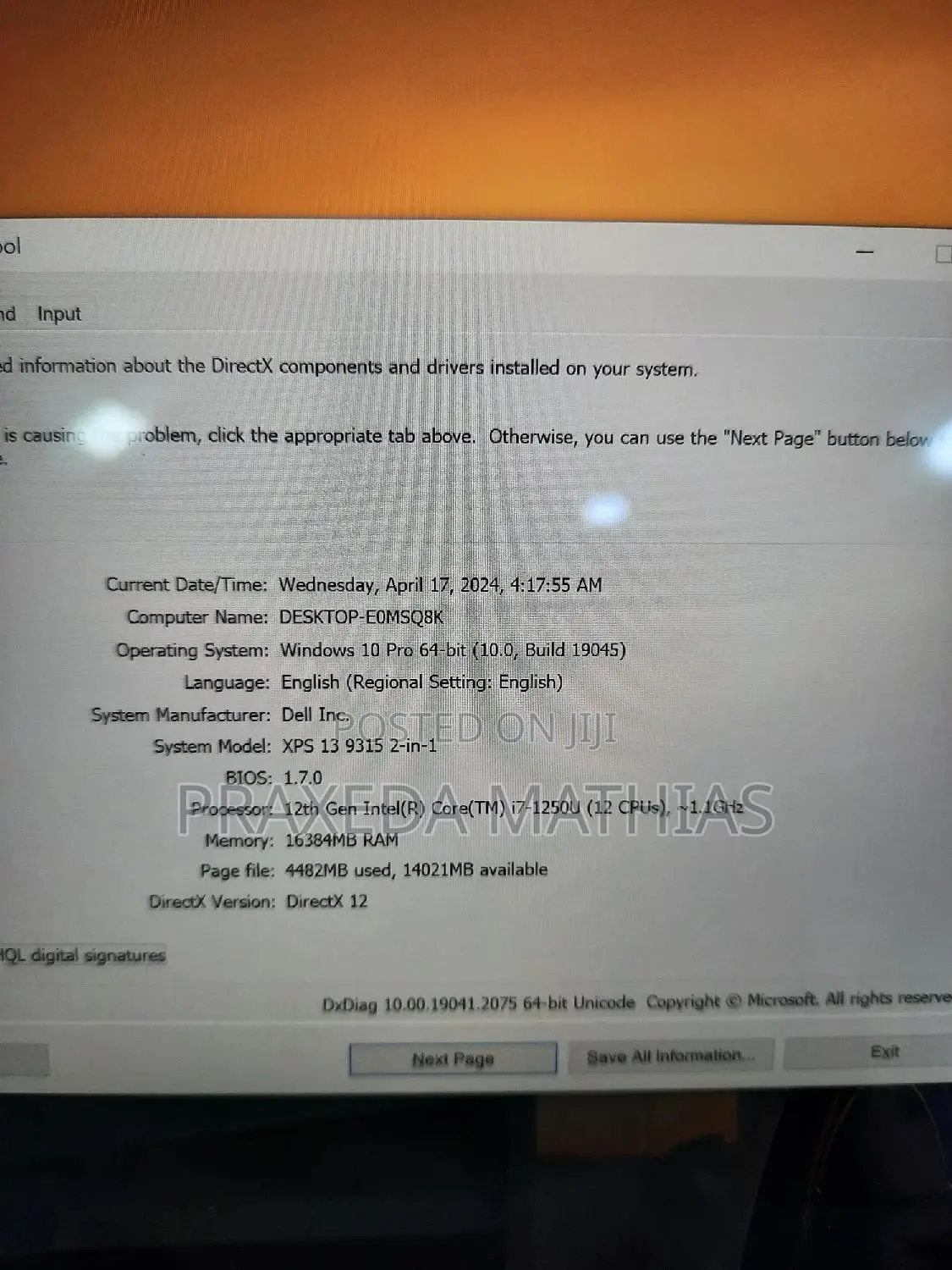 New Laptop Dell XPS 13 2-in-1 (9315) 16GB Intel Core I7 SSD 512GB
