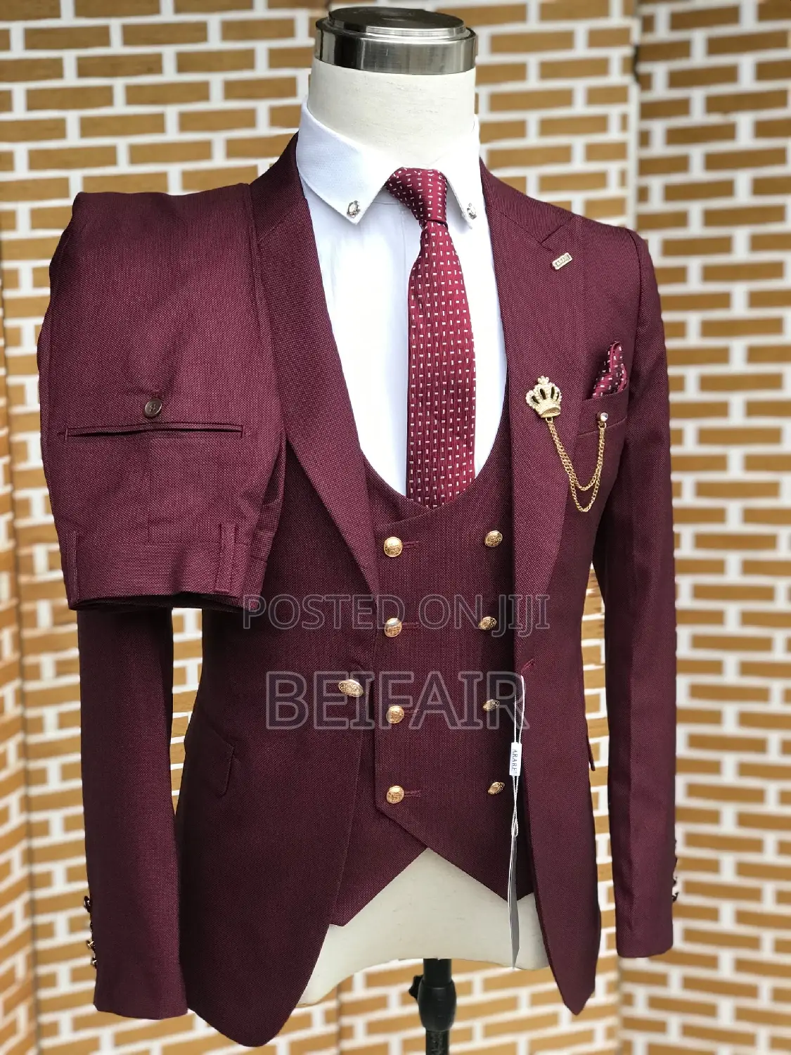 Suti Za Kiume | Men's Suits | Maroon