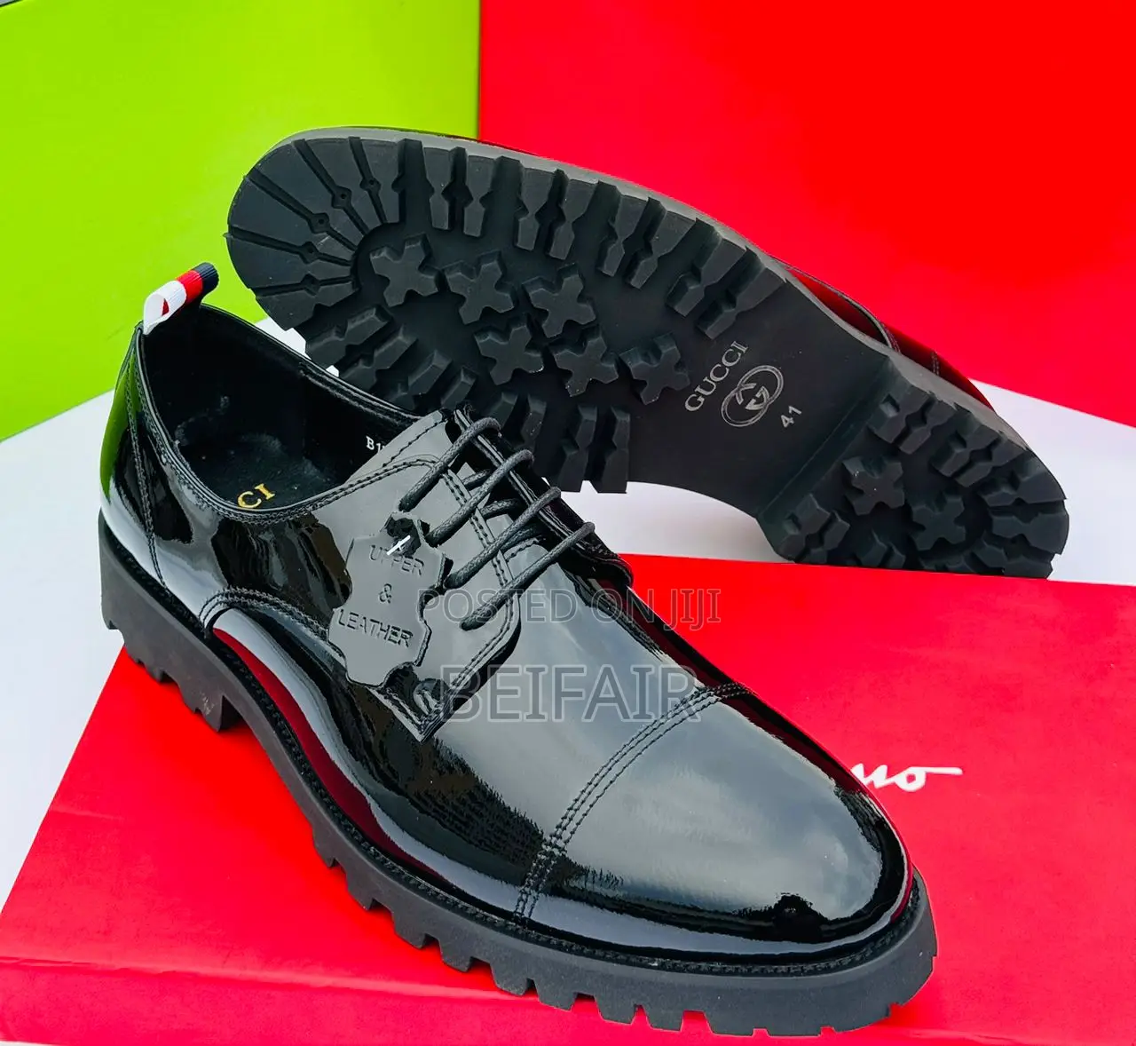 Original Leather Gucci Men's Shoes | Viatu Vya Ngozi