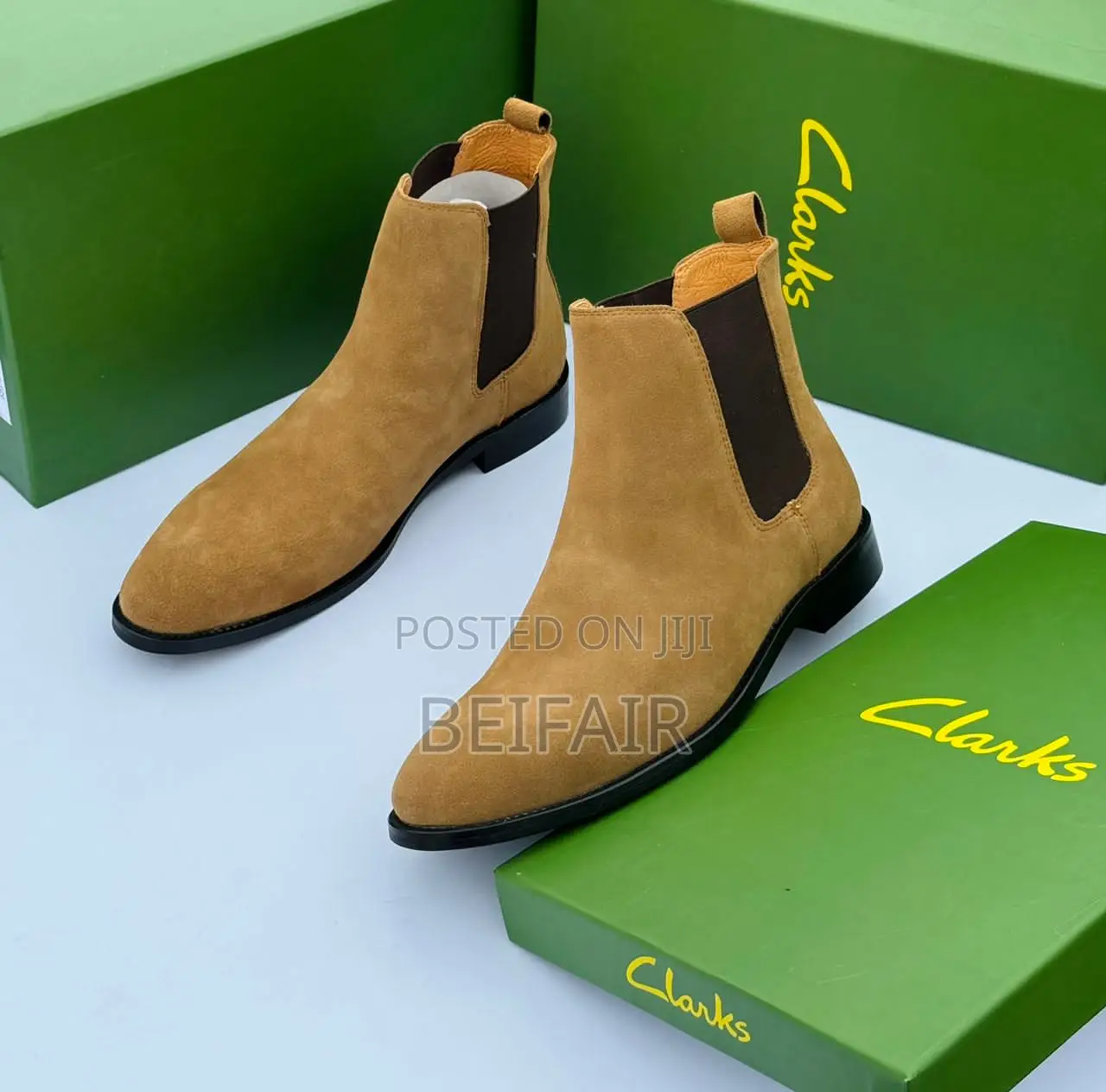 Original Leather Clarks Boots | Viatu Vya Ngozi Vya Kiume