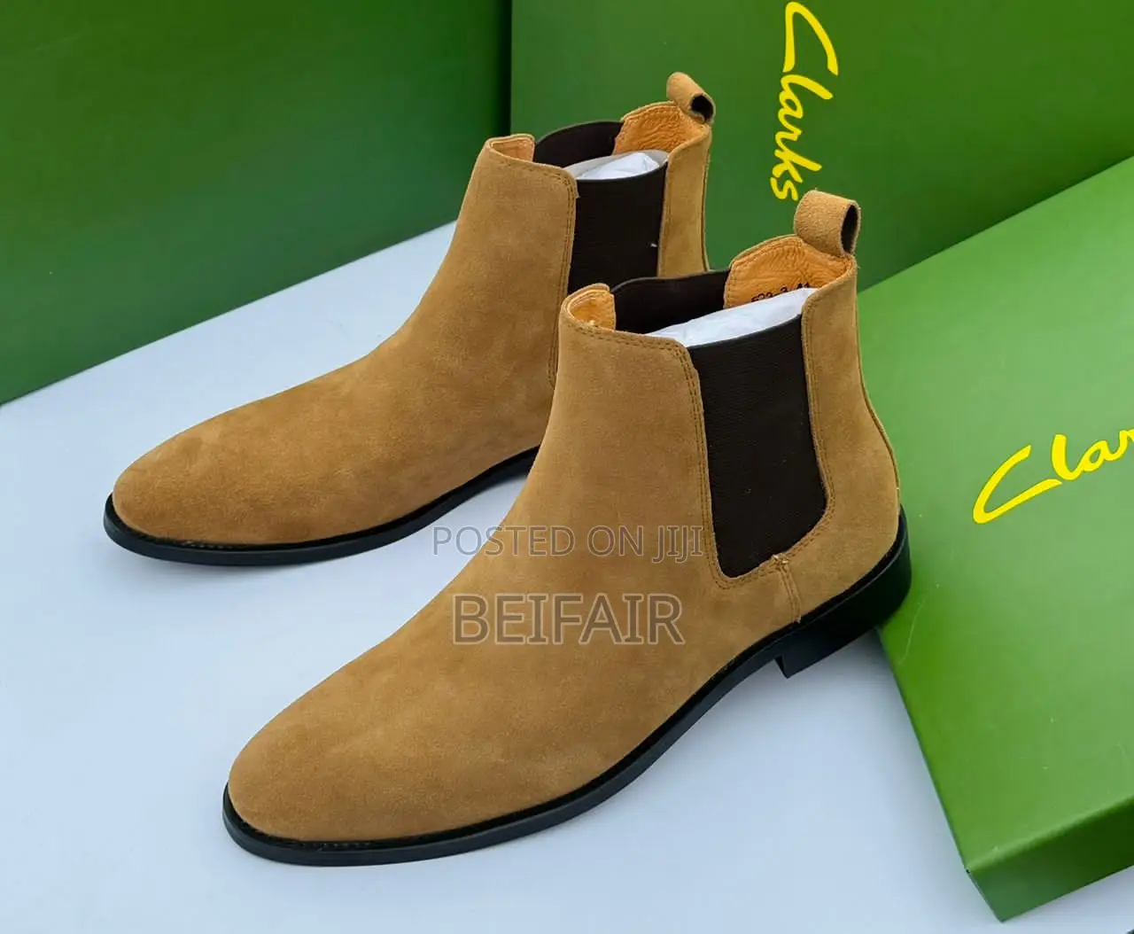 Original Leather Clarks Boots | Viatu Vya Ngozi Vya Kiume