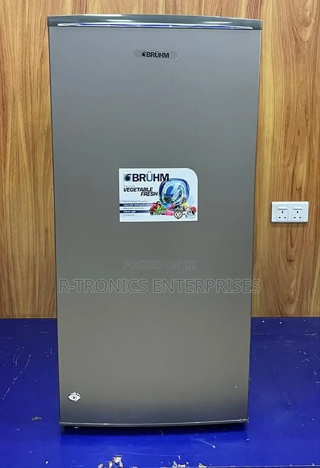 Brugm Single Door Refrigerator 150 Litres - Metallic Grey