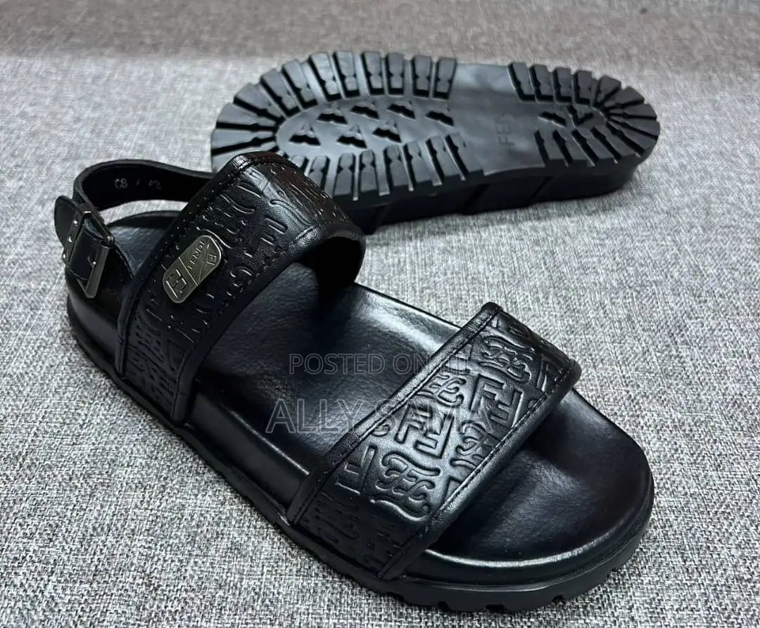 Mens Sandals Original Material Leather Rubber