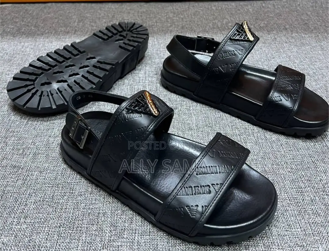 Mens Sandals Original Material Leather Rubber
