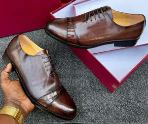 Original Men's Leather Shoes | Viatu Vya Ngozi