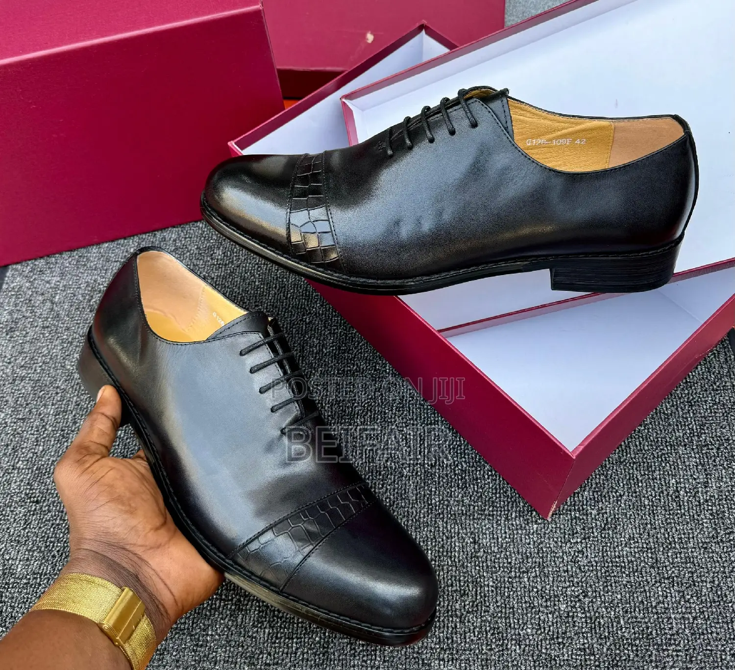 Original Men's Leather Shoes | Viatu Vya Ngozi
