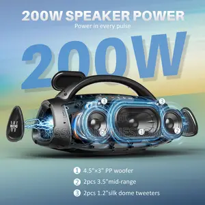 Wking D20 Partybox Bluetooth Speaker With 2 Mics