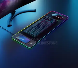 Porodo Gaming RGB Gaming Mouse Pad With Wireless Charge
