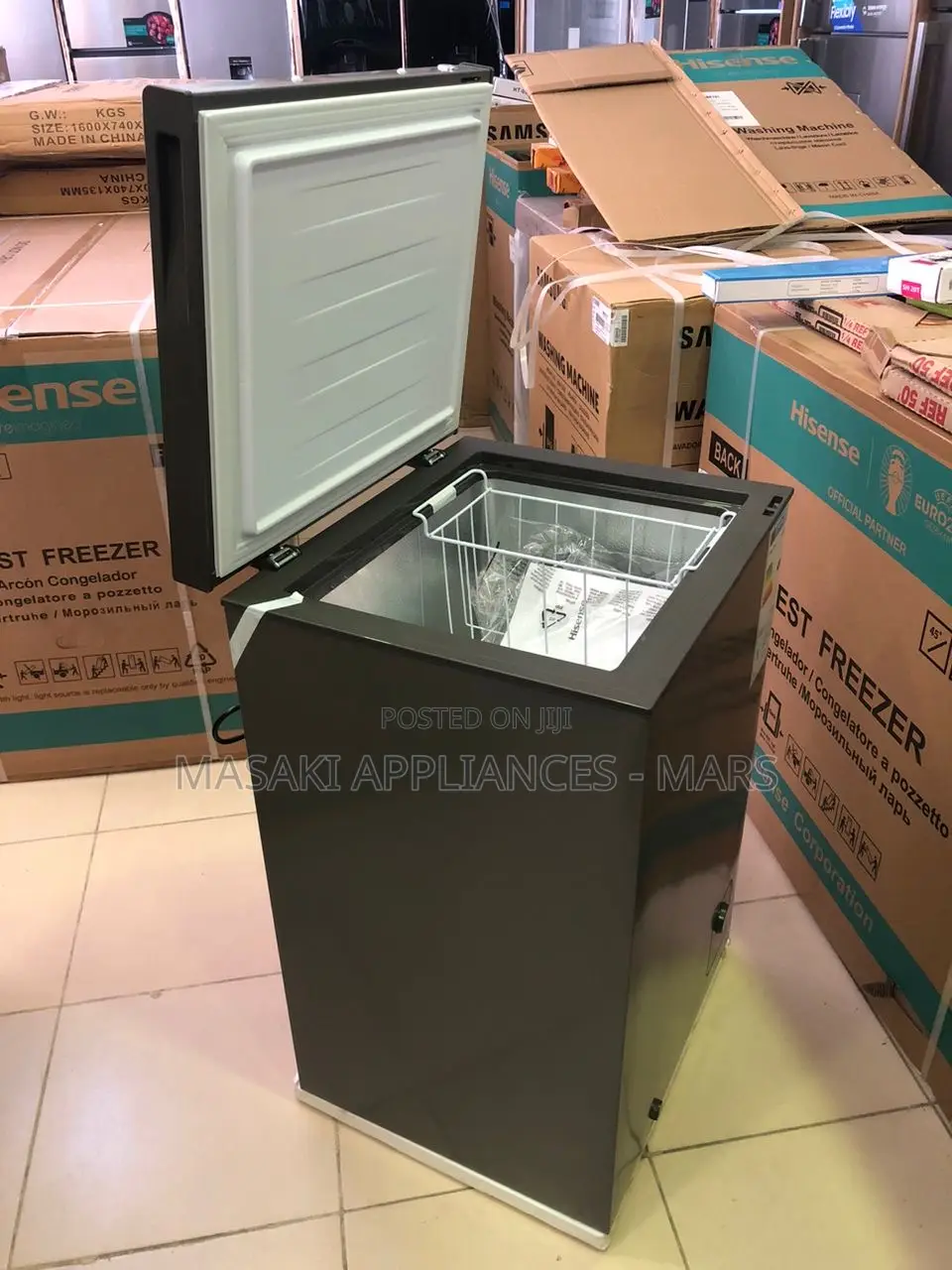 New Hisense 100 Liter Chest Freezer H125cfs Silver / Grey
