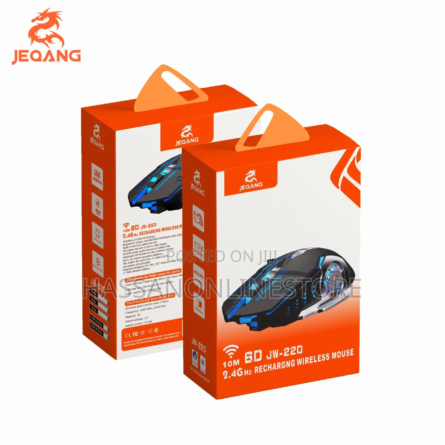 JEQANG- JW-220 6D Rechargeable Wireless Mouse