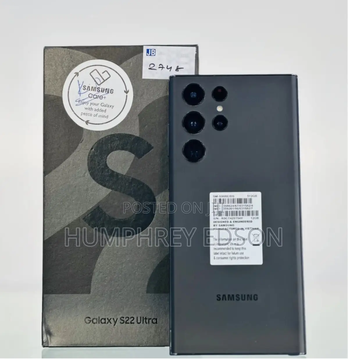 New Samsung Galaxy S22 Ultra 256 GB Black