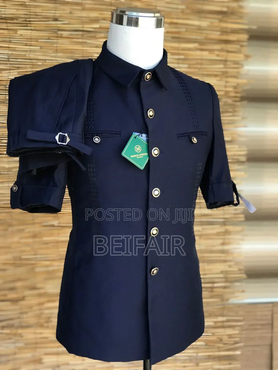 Kaunda Suti Mikono Mifupi | Short Sleeves Kaunda Suits