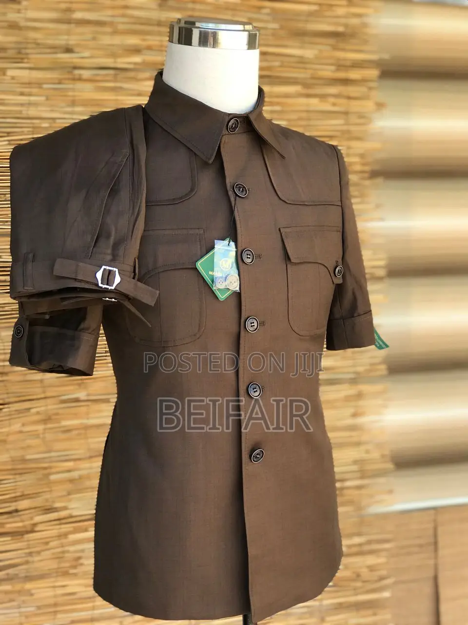 Kaunda Suti Mikono Mifupi | Short Sleeves Kaunda Suits
