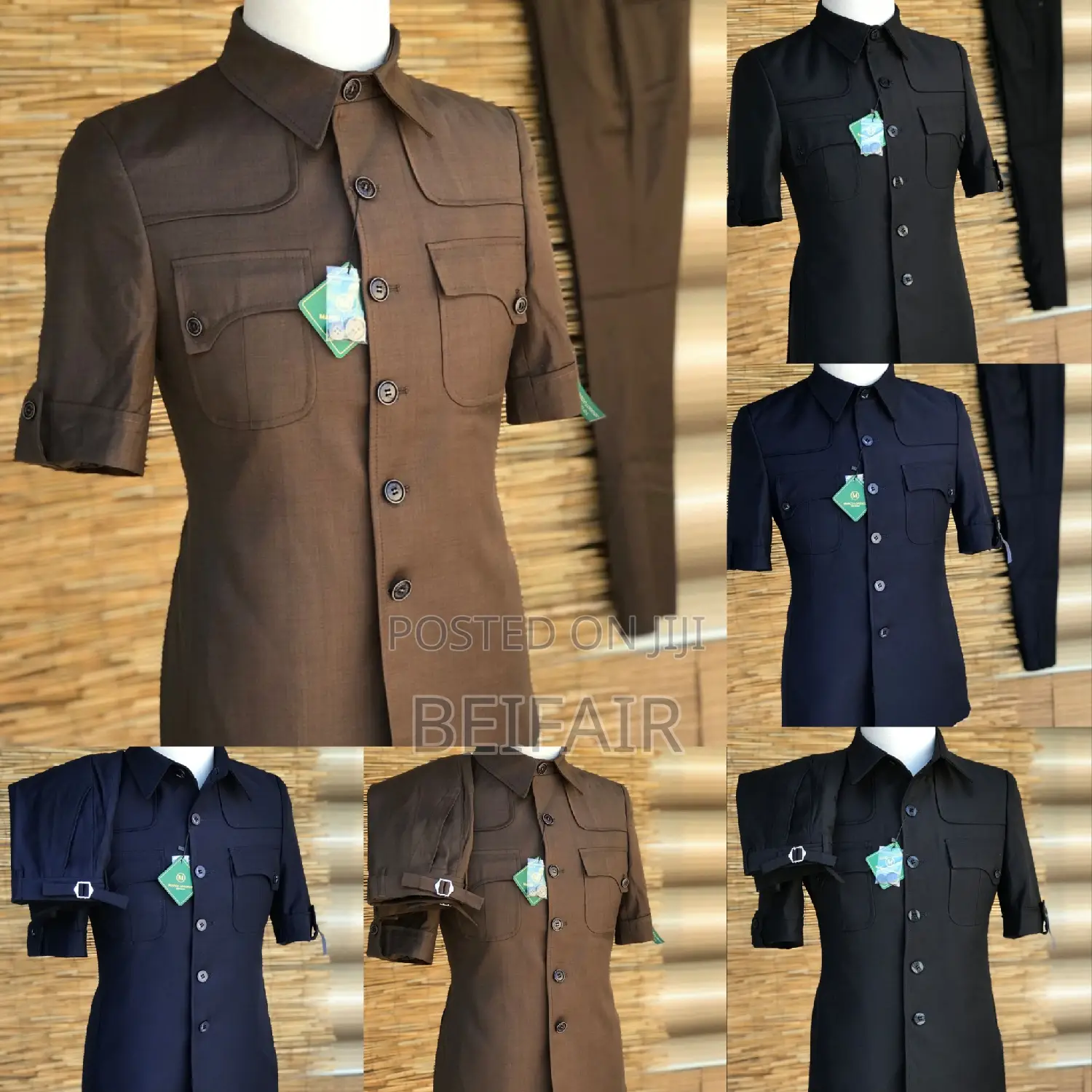 Kaunda Suti Mikono Mifupi | Short Sleeves Kaunda Suits