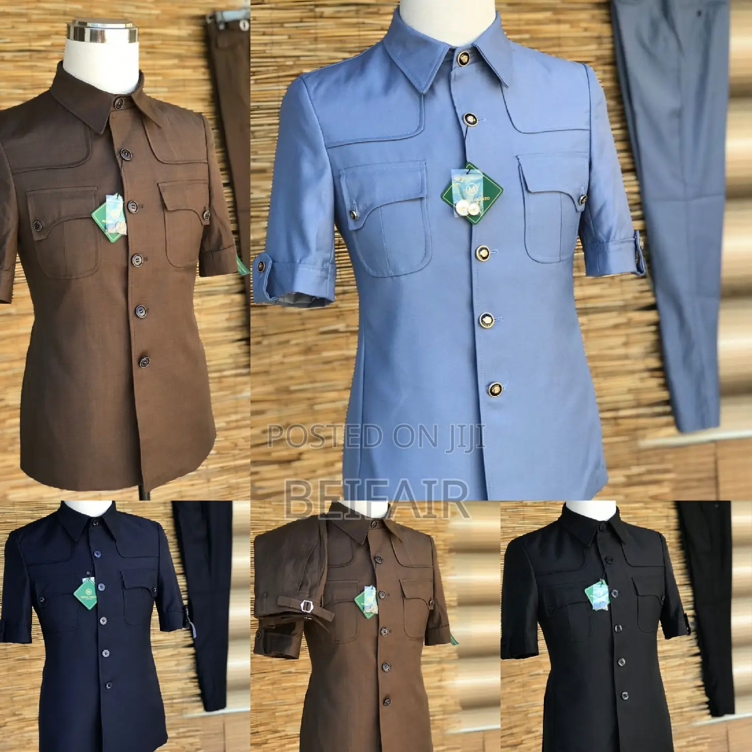 Kaunda Suti Mikono Mifupi | Short Sleeves Kaunda Suits