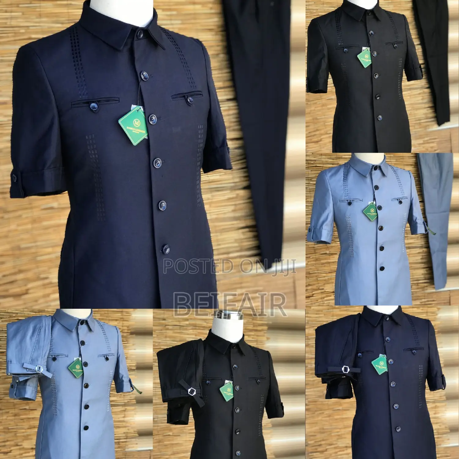 Kaunda Suti Mikono Mifupi | Short Sleeves Kaunda Suits