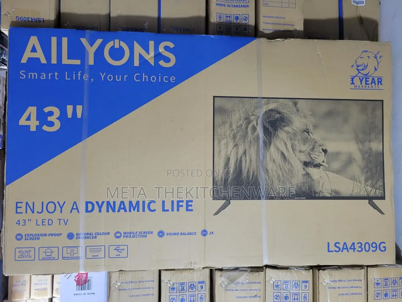 Ailyons Television 43inch Smart Frameless