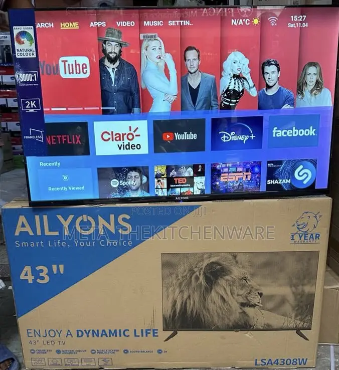 Ailyons Television 43inch Smart Frameless