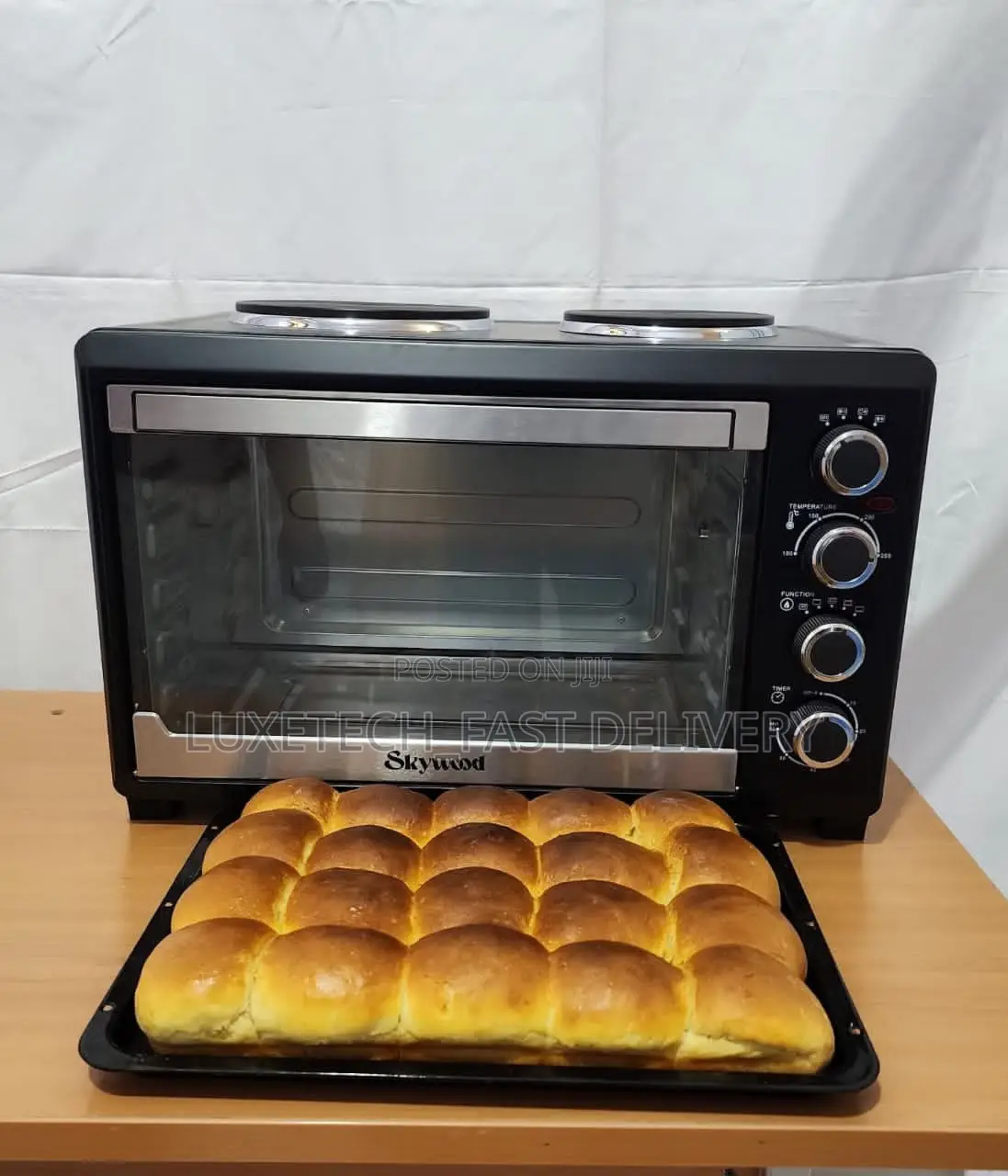 Skywood Electric Oven 50 Litres With 2 Burners Hotplates