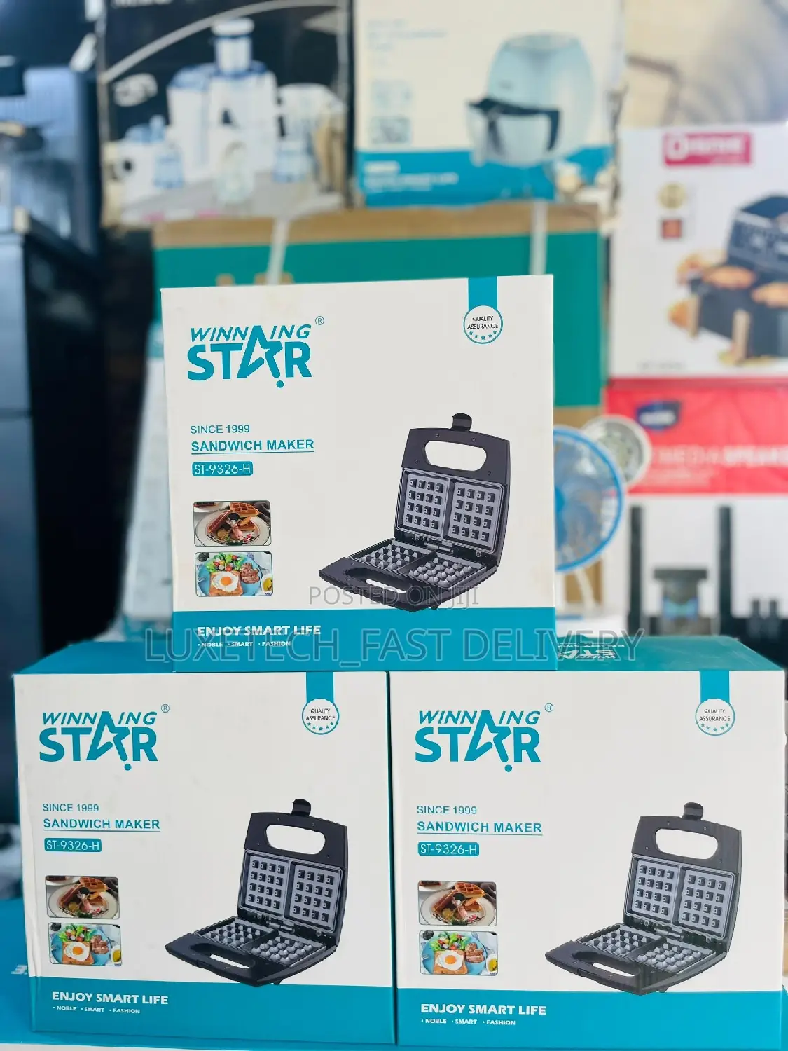 Winning Star Sandwich Maker Non-Stick 750W