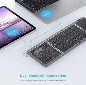 Foldable Bluetooth Keyboard Touchpad Rechargeable