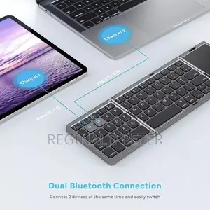 Foldable Bluetooth Keyboard Touchpad Rechargeable