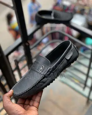 Mens Loafers Black More Brand Material Leather