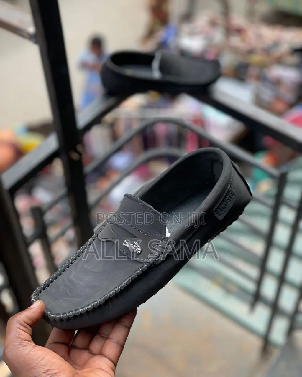 Mens Loafers Black More Brand Material Leather